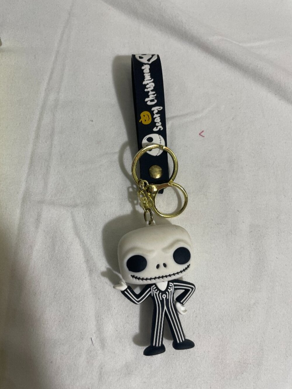 Jack Skellington Nightmare Before Christmas Rubber Figure Keychain Bag Charm
